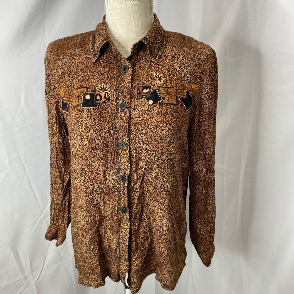 Vintage Napa valley petites button up shirt